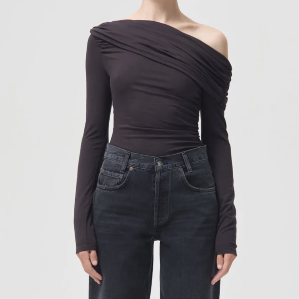 AGOLDE Kira Bodysuit in Jasper - Brown